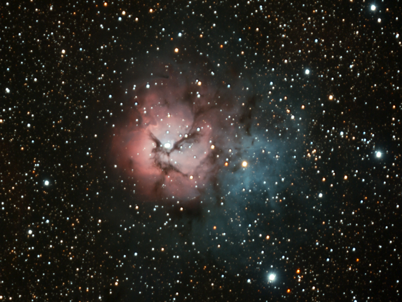 m20 trifid nebula from earth